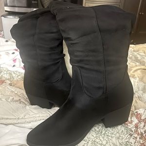Black Knee High Boots